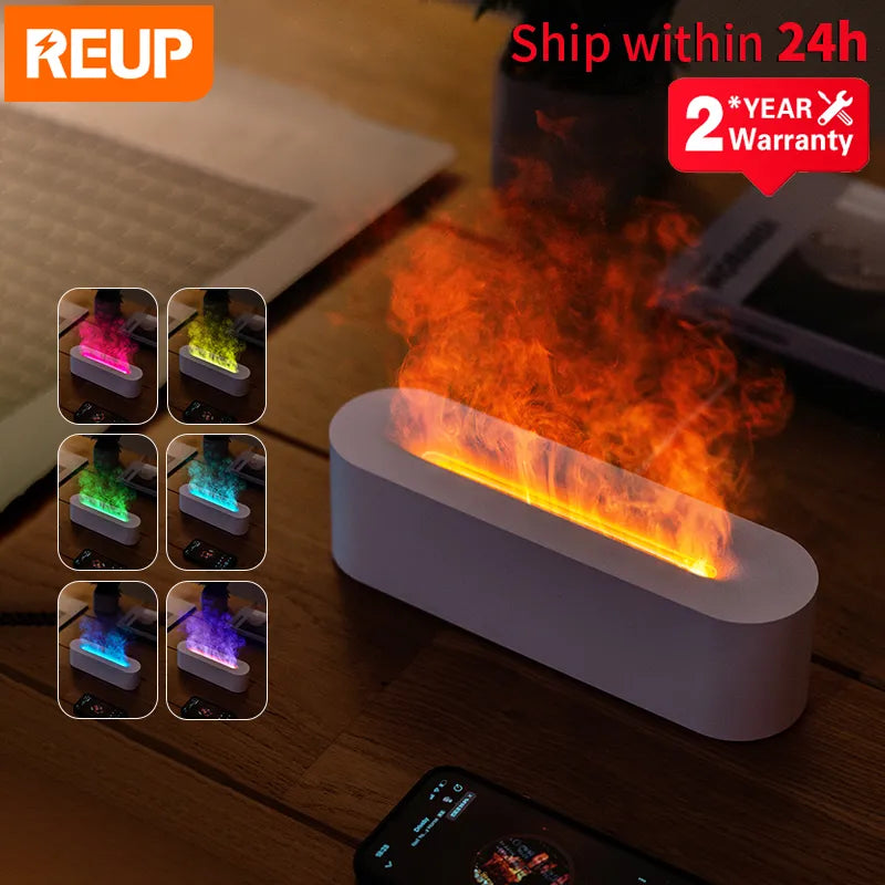 Air Humidifier 7 Color Flame Humidifiers